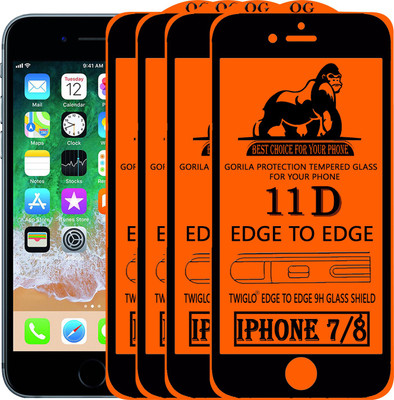 TWIGLO Edge To Edge Tempered Glass for Apple iPhone 7(Pack of 4)