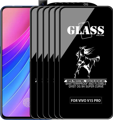 Qyist Edge To Edge Tempered Glass for VIVO V15 PRO(Pack of 6)