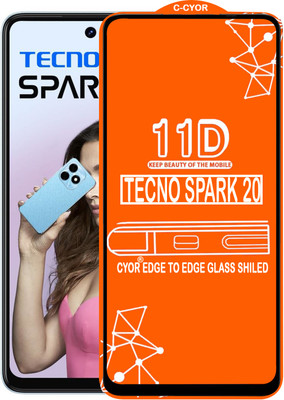 CYOR Edge To Edge Tempered Glass for TECNO SPARK 20(Pack of 1)