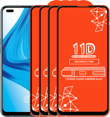 Qyist Edge To Edge Tempered Glass for Oppo F17 Pro(Pack of 4)