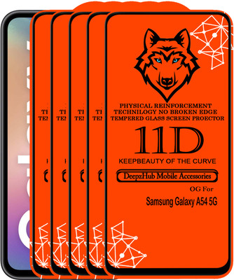 CRodible Edge To Edge Tempered Glass for Samsung Galaxy A54 5G(Pack of 5)