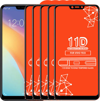 Qyist Edge To Edge Tempered Glass for Vivo Y83I(Pack of 5)