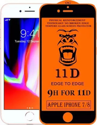 9H Edge To Edge Tempered Glass for Apple Iphone 8 (Full Screen Coverage with Easy Installation Kit)(Pack of 1)