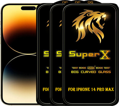 PFOAM Edge To Edge Tempered Glass for APPLE IPHONE 14 PRO MAX(Pack of 3)