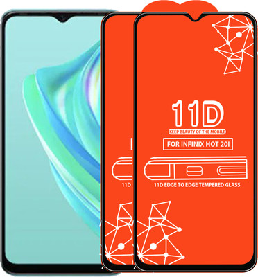 Roxel Edge To Edge Tempered Glass for Infinix Hot 20I(Pack of 2)