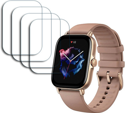 SOMTONE Edge To Edge Tempered Glass for Amazfit GTS 3 SMARTWATCH SCREEN GUARD(Pack of 4)