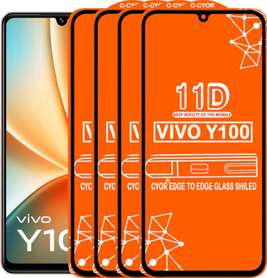 CYOR Edge To Edge Tempered Glass for VIVO Y100(Pack of 4)