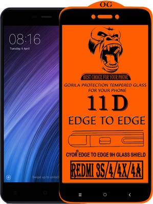 CYOR Edge To Edge Tempered Glass for Mi Redmi 4(Pack of 1)