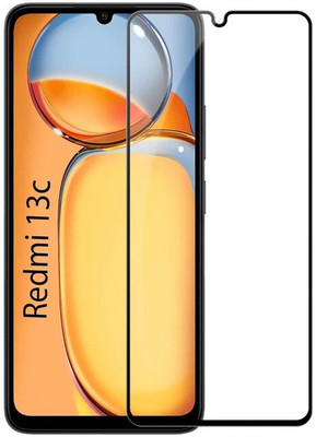 FwellT Edge To Edge Tempered Glass for Mi Redmi 13C 5G(Pack of 1)