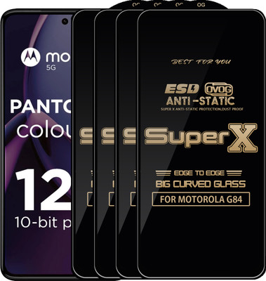 Roxel Edge To Edge Tempered Glass for MOTOROLA G84(Pack of 4)