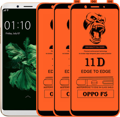 PFOAM Edge To Edge Tempered Glass for Oppo F5(Pack of 3)