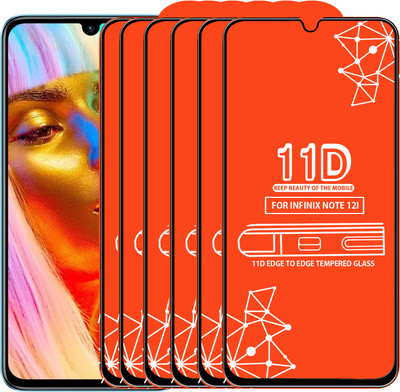 Qyist Edge To Edge Tempered Glass for Infinix Note 12I(Pack of 6)