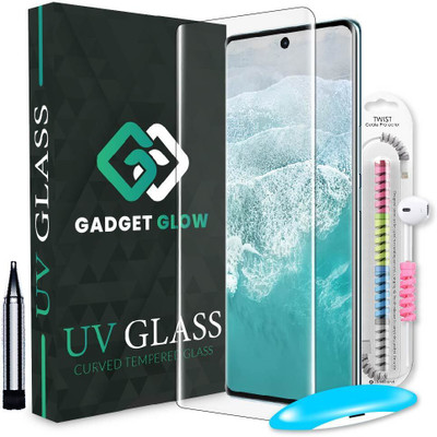 Gadget Glow Edge To Edge Tempered Glass for Vivo V30 Pro 5G, V30 Pro 5G, Vivo V30 Pro, Vivo V30 5G, V30 5G, V30, UV Light Tempered Glass with Cable Protector(Pack of 1)