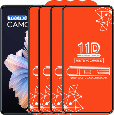 Qyist Edge To Edge Tempered Glass for Tecno Camon 20(Pack of 4)