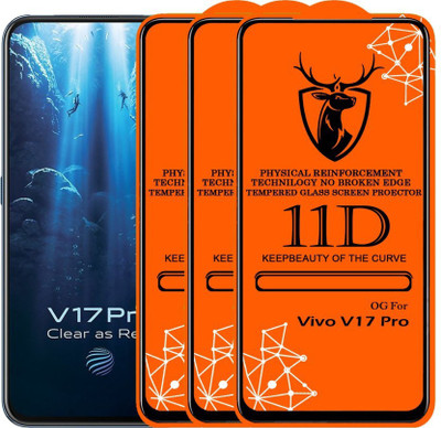 INT Edge To Edge Tempered Glass for VIVO-V17 PRO(Pack of 3)