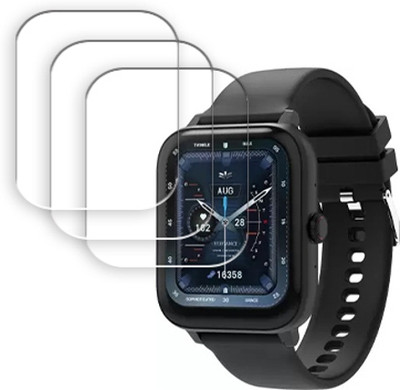 SOMTONE Edge To Edge Tempered Glass for Maxima Max Pro Grand 1.83 inch SMARTWATCH SCREEN GUARD(Pack of 3)