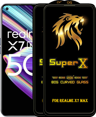 PFOAM Edge To Edge Tempered Glass for REALME X7 MAX(Pack of 2)