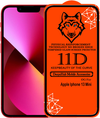 DeepzHub Edge To Edge Tempered Glass for iPhone 13 Mini(Pack of 1)