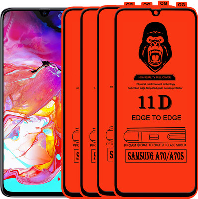 Rofix star Edge To Edge Tempered Glass for SAMSUNG A70S(Pack of 4)
