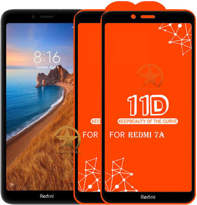 SEVEN7STAR Edge To Edge Tempered Glass for Redmi 7A(Pack of 2)