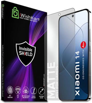 iWishKart Edge To Edge Tempered Glass for Xiaomi 14 5G, XIAOMI MI 14 5G, XIAOMI MI 13, Premium Matte Military grade Edge to Edge Premium gorilla glass with Self Installation Guide - Wet & Dry wipes, Dust Absorber [With Warranty](Pack of 1)