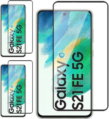 ISAAK Edge To Edge Tempered Glass for Samsung Galaxy S21 FE 5G, Edge to Edge, Full Flue 11D Tempered Glass(Pack of 3)