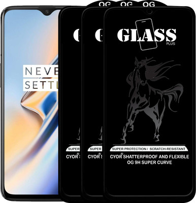 CYOR Edge To Edge Tempered Glass for OnePlus 6T(Pack of 3)