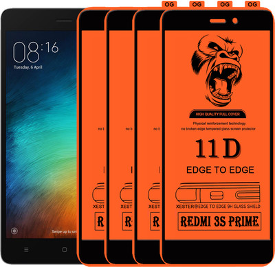 PFOAM Edge To Edge Tempered Glass for Mi Redmi 3S Prime(Pack of 4)