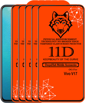 DeepzHub Edge To Edge Tempered Glass for Vivo V17(Pack of 5)