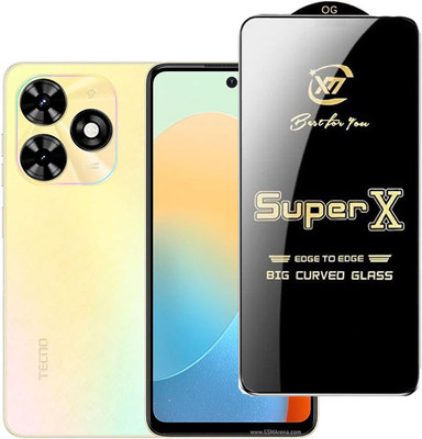 SM Styles Edge To Edge Tempered Glass for Techno Pop 8(Pack of 1)