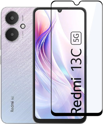 AKSHUD Edge To Edge Tempered Glass for REDMI 13c 5G(Pack of 1)