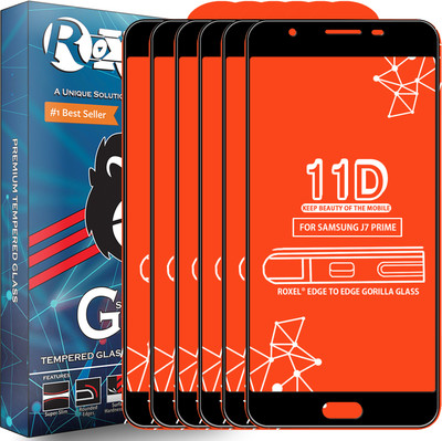 Roxel Edge To Edge Tempered Glass for Samsung Galaxy J7 Prime(Pack of 6)