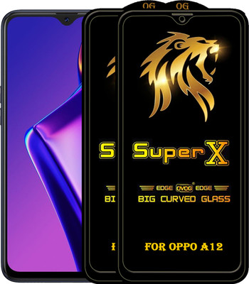 PFOAM Edge To Edge Tempered Glass for OPPO A12(Pack of 2)