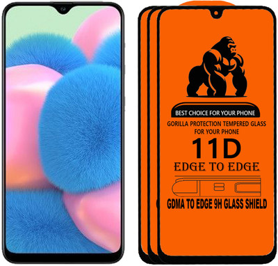 GDMA Edge To Edge Tempered Glass for SAMSUNG A30s(Pack of 3)