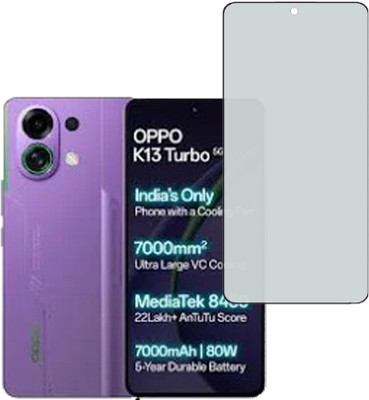 VAYUVAULT Edge To Edge Tempered Glass for OPPO K13 Turbo 5G, Privacy glass(Pack of 1)