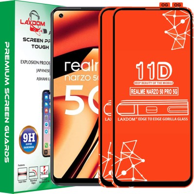 Laxdom Edge To Edge Tempered Glass for REALME NARZO 50 PRO 5G(Pack of 2)