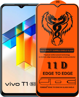 Forego Edge To Edge Tempered Glass for vivo T1 5G(Pack of 1)