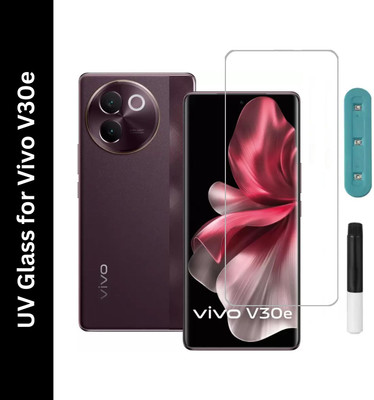 BRENZZ Edge To Edge Tempered Glass for Vivo V30e 5G, Vivo V30e, (UV)(Pack of 1)