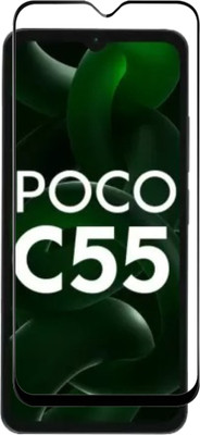 DSCASE Edge To Edge Tempered Glass for POCO C55(Pack of 1)