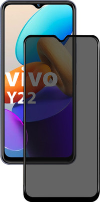 GLOBAL NOMAD Edge To Edge Tempered Glass for VIVO Y22 (Privacy Glass)(Pack of 1)