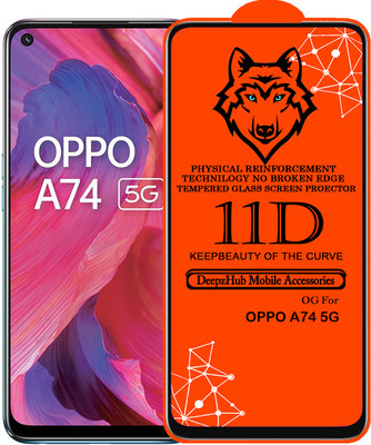 DeepzHub Edge To Edge Tempered Glass for OPPO A74 5G(Pack of 1)