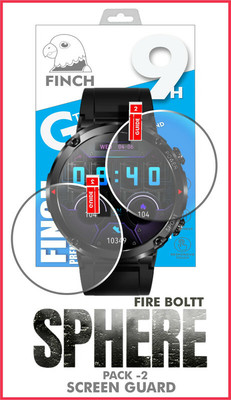FINCH Edge To Edge Tempered Glass for FIRE BOLTT SPHERE SMART WATCH(Pack of 2)
