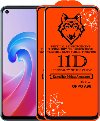 CRodible Edge To Edge Tempered Glass for OPPO A96 4G(Pack of 2)