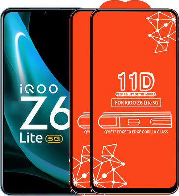 Qyist Edge To Edge Tempered Glass for IQOO Z6 Lite 5G(Pack of 2)