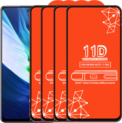 Qyist Edge To Edge Tempered Glass for Infinix Note 11 Pro(Pack of 4)