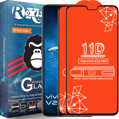 Roxel Edge To Edge Tempered Glass for Vivo V20 Pro(Pack of 2)