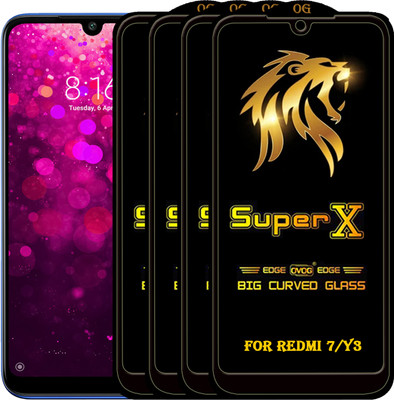 PFOAM Edge To Edge Tempered Glass for REDMI Y3(Pack of 4)