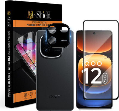 MS-Shield Edge To Edge Tempered Glass for iQOO 12 5G, With Camera Lens Protector(Pack of 1)