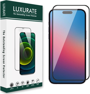 LUXURATE Edge To Edge Tempered Glass for Apple iPhone 16 Plus(Pack of 1)