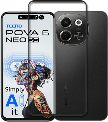 INFINITYWORLD Edge To Edge Tempered Glass for Tecno Pova 6 Neo, Tecno Pova 6 Neo 5G(Pack of 1)